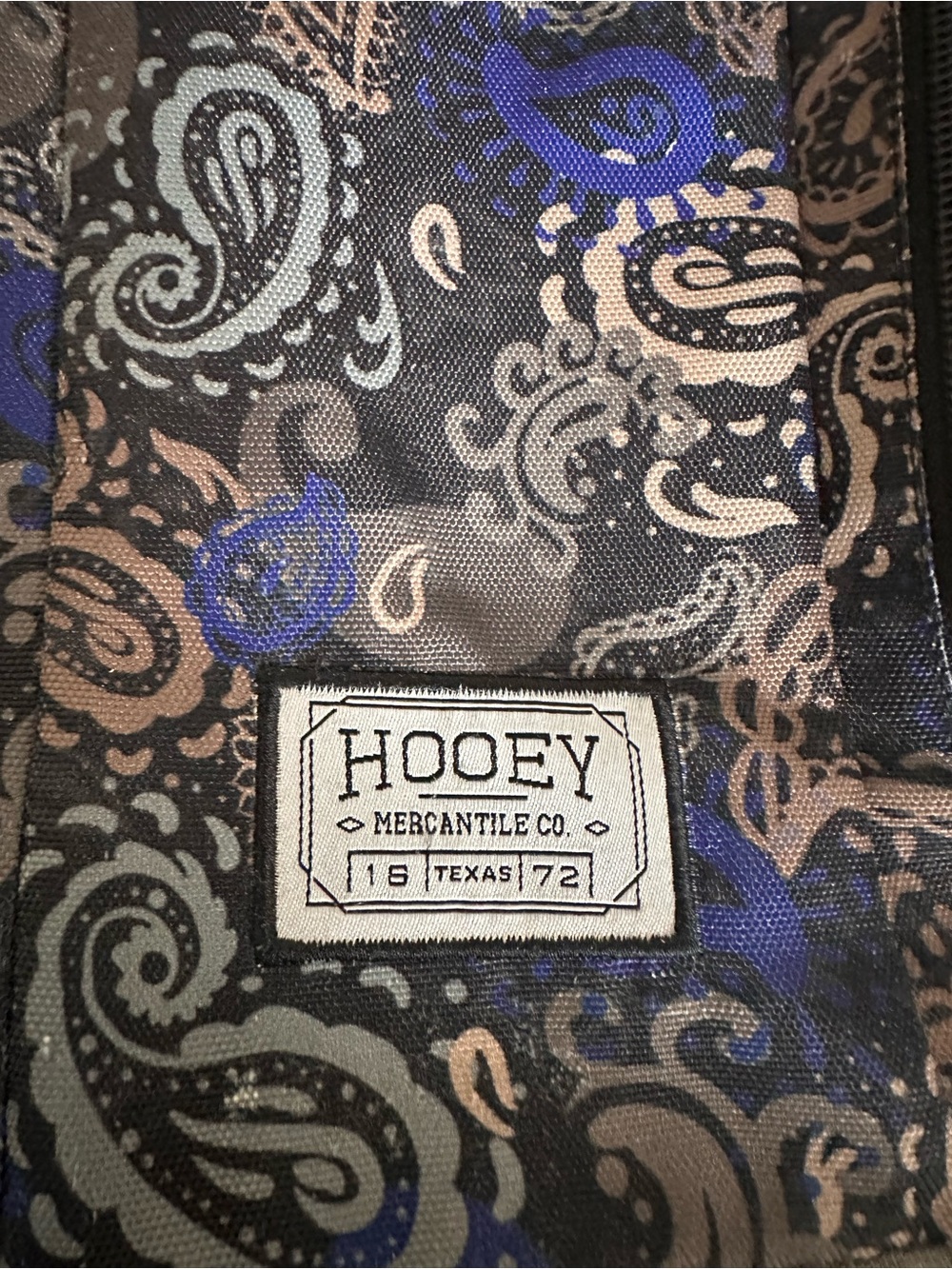 Hooey Kids Paisley Backpack - Black, Blue & Tan